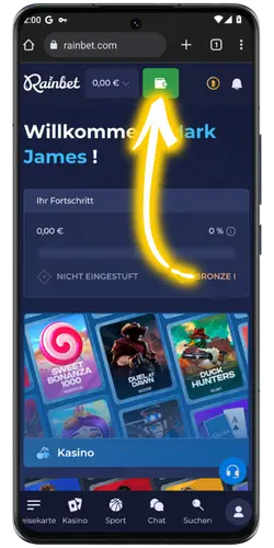 Rainbet Casino Einzahlung Willkommensbonus Aktivieren